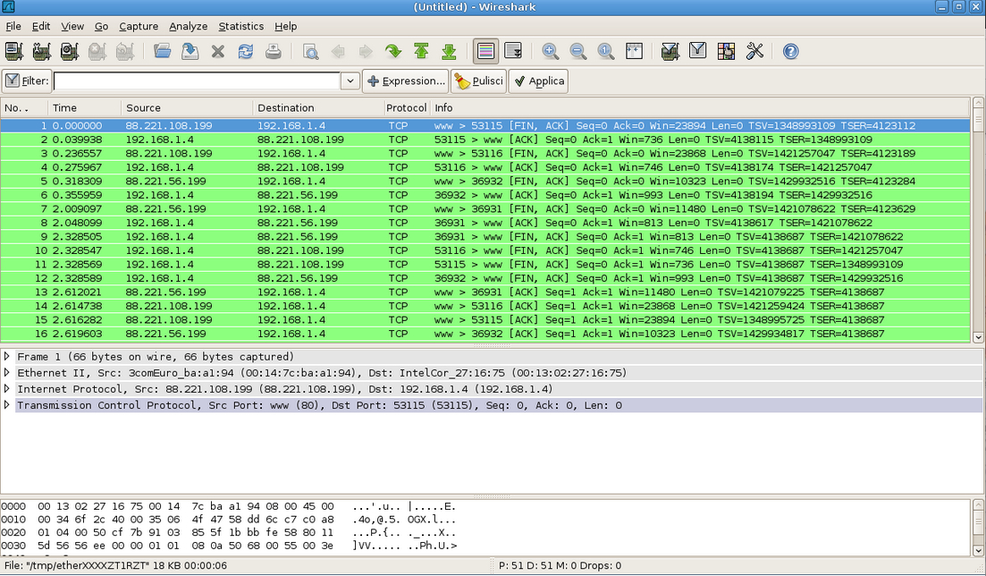 wireshark capture filter tcp syn